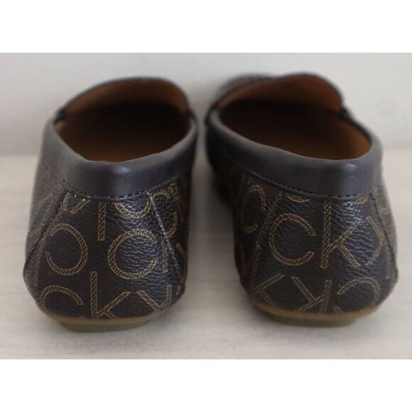 Calvin Klein Women's Sz 6M Brown Multi Lisa Monogram Loafers Shoes - Picture 2 of 11